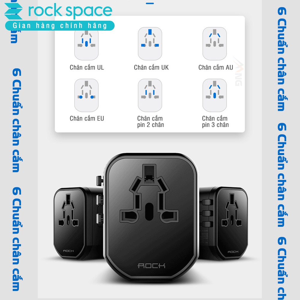 Củ sạc đa chức năng T20 sạc nhanh chuẩn PD cho iPhone, sạc nhanh cho Samsung - Chính hãng Rockspace