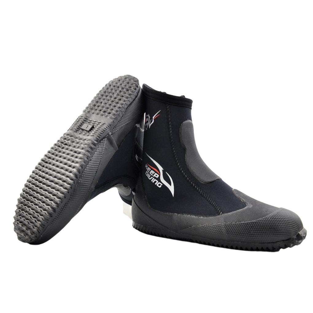 Giày Bốt Lặn Cổ Cao 5MM Chống Trượt Có Khóa Kéo Bên Hông Tiện Dụng Cho Nam