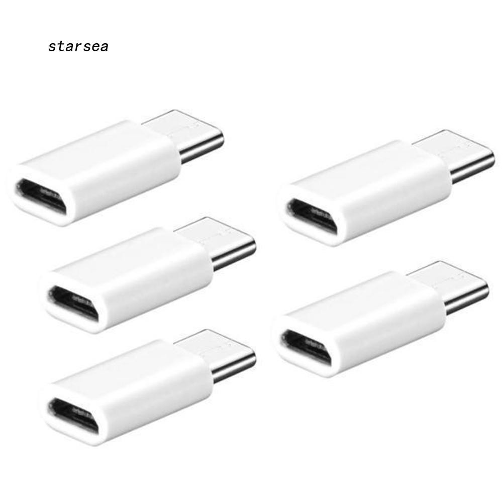 Set 5 đầu chuyển đổi cổng Micro USB sang type C cho điện thoại Samsung Galaxy S8