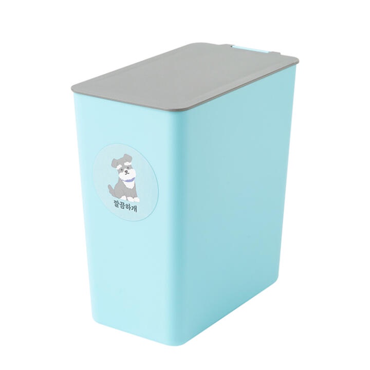 Thùng Rác ARTBOX Hàn Quốc Nhỏ Gọn Hình Vuông Màu Xanh Họa Tiết Chú Cún Dễ Thương