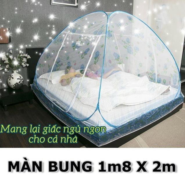 Màn chụp tự bung 2m2, màn trẻ em - Màn chụp tự bung đỉnh nhọn không đáy