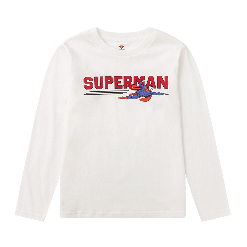 (7-16 tuổi) Áo thun dài tay thu đông bé trai hãng BALABALA họa tiết superman