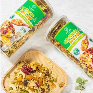 1kg/2 hộp ngũ cốc nalee Giảm Cân, Ăn Kiêng Dinh Dưỡng granola TẶNG 1 BỘ gáo dừa + muỗng + 2 trà dưỡng nhan thảo mộc