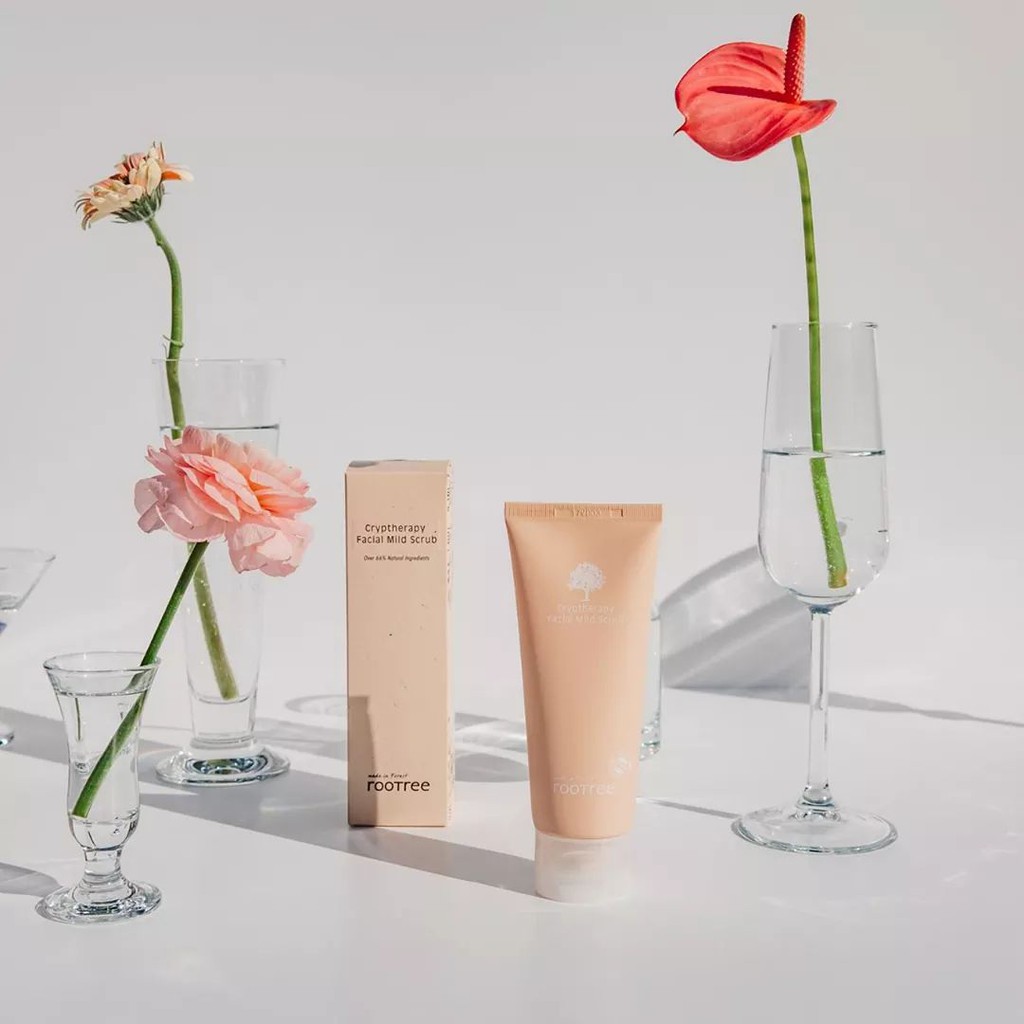 Kem Tẩy tế bào chết dạng kỳ Rootree Crytherapy Facial Mild Scrub 100ml _ Rootree Chính Hãng