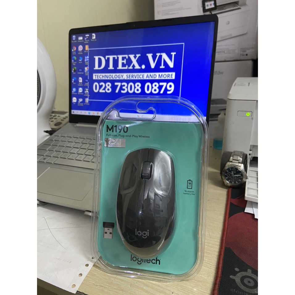 Chuột không dây Logitech M190 - Hàng chính hãng Logitech - Bảo hành 12 tháng