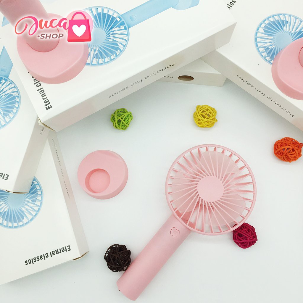 Quạt mini tích điện cầm tay có đế để bàn siêu hot | BigBuy360 - bigbuy360.vn