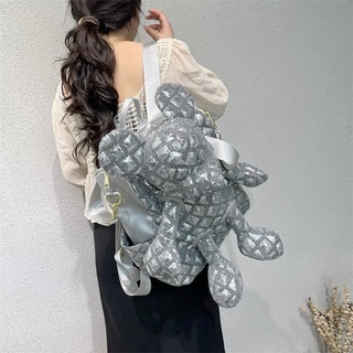 Balo gấu nhũ đen