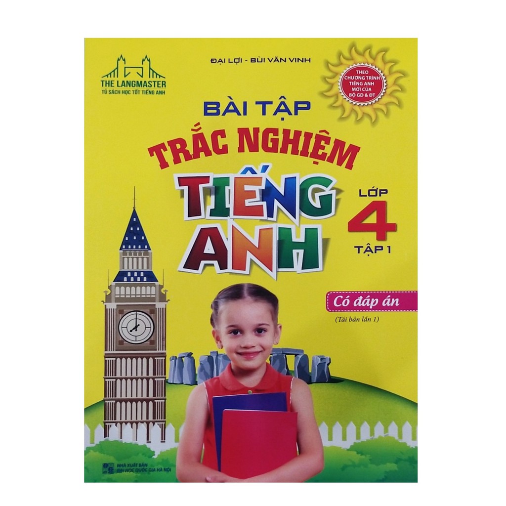 Sách - The langmaster Bài tập trắc nghệm tiếng anh lớp 4 tập 1 ( có đáp án )