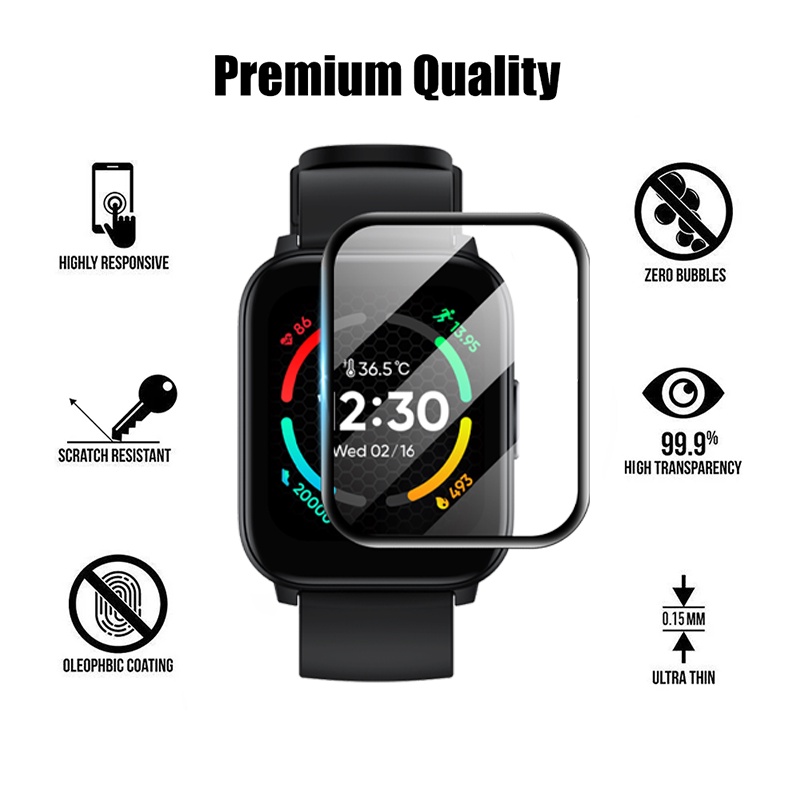 Kính Cường Lực 3D HD Bảo Vệ Màn Hình Chống Trầy Cho Đồng Hồ Realme TechLife Watch S100 Realme TechLife Watch S100
