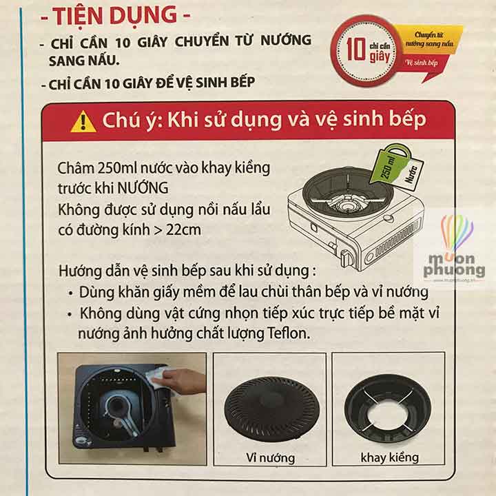 Bếp lẩu - nướng gas đa năng Namilux không khói dùng cho gia đình, du lịch cắm trại dã ngoại - MUÔN PHƯƠNG SHOP