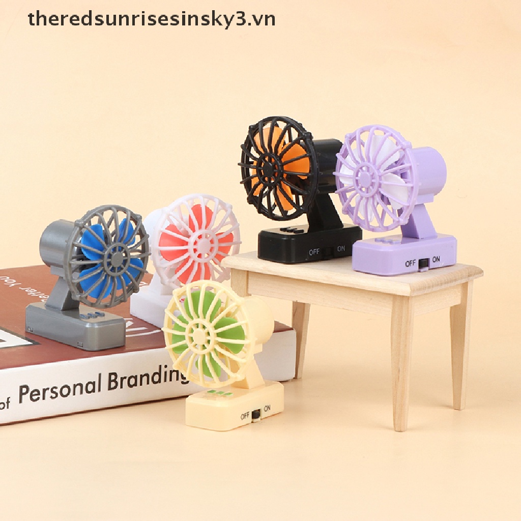 Quạt Điện Mini Để Bàn Xoay Được 1: 12 Trang Trí Nhà Búp Bê