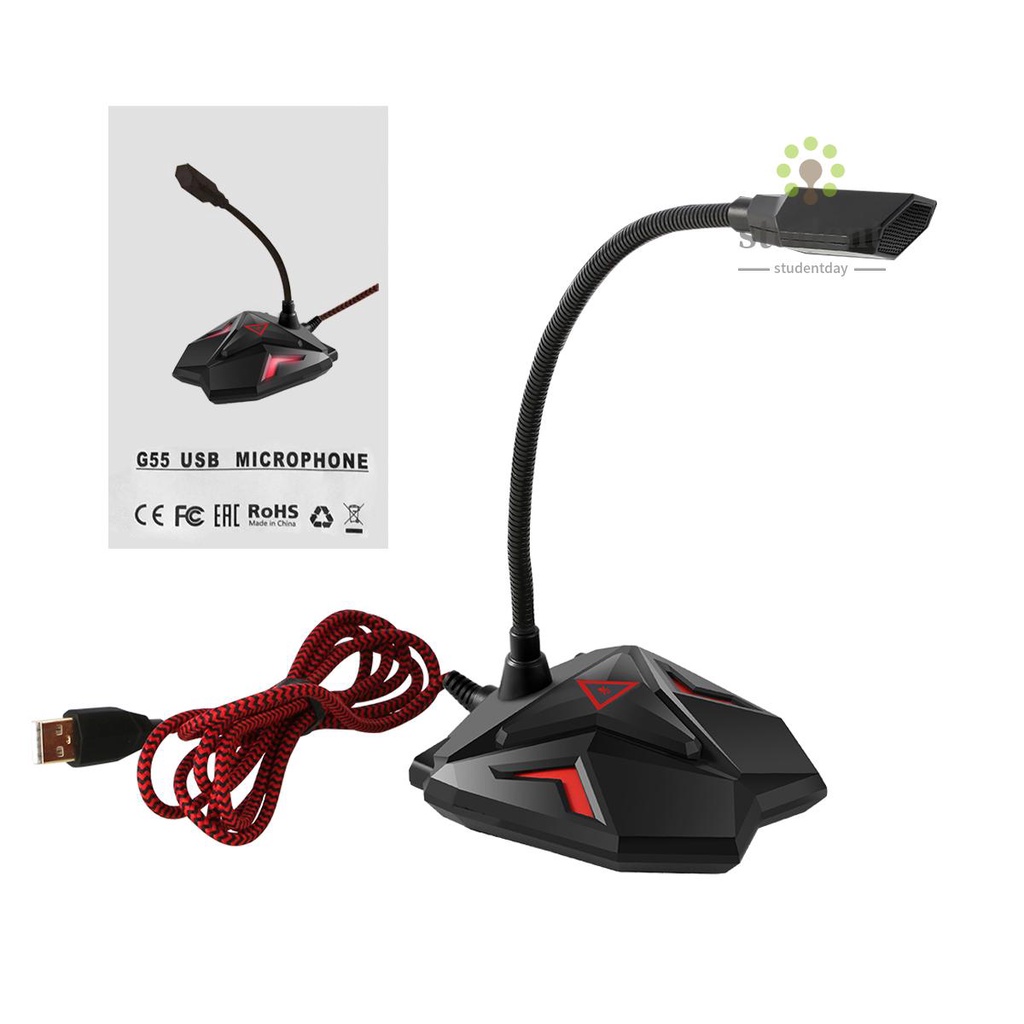 Micro Để Bàn Có Thể Điều Chỉnh Xoay 360 Độ Có Đèn Led Cổng Usb | BigBuy360 - bigbuy360.vn