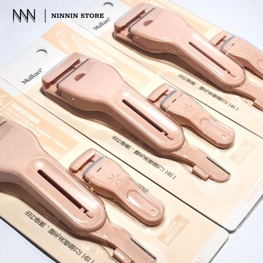 Bộ kẹp mi MARIANNE 3 trong 1 uốn cong lông mi 3D bằng nhựa màu hồng phấn | BigBuy360 - bigbuy360.vn