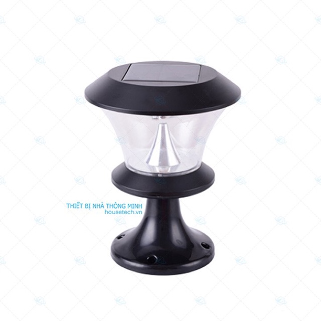 Đèn trụ cổng năng lượng mặt trời 8 LED ánh sáng VÀNG cao cấp