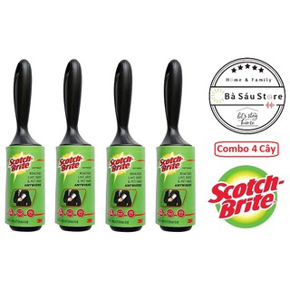 Combo 4 cây lăn bụi lớn Scotch-Brite - 30 lớp keo