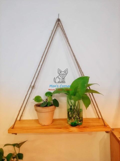 Ván gỗ ép làm kệ macrame 30x10 kèm dây ( nhiều màu )