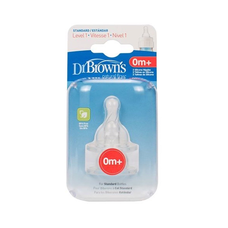 Núm ty Dr Brown's cổ thường đủ size (hộp 2c, giá bán lẻ 1c, mua lẻ không kèm hộp) FLASH SALE