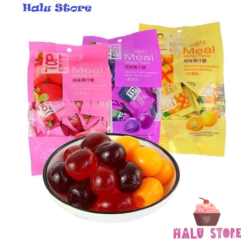 Kẹo dẻo nhân trái cây tươi Top Fruit BX Meal HONGKONG - Bịch 320g