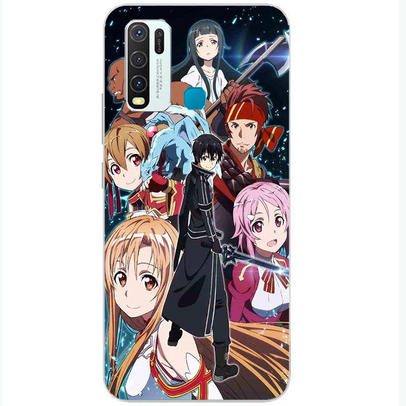 Ốp Lưng Silicone In Hình Sword Art Online Cho Itel P15 P32 P33 P36 Vision 1 2 Plus Pro