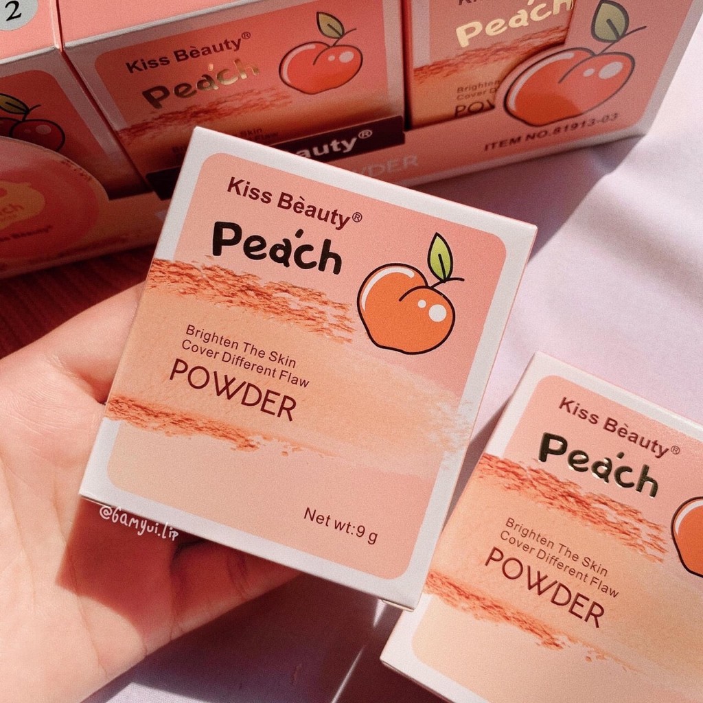 : Phấn Nền Quả Đào Peach Powder Kiss Beauty