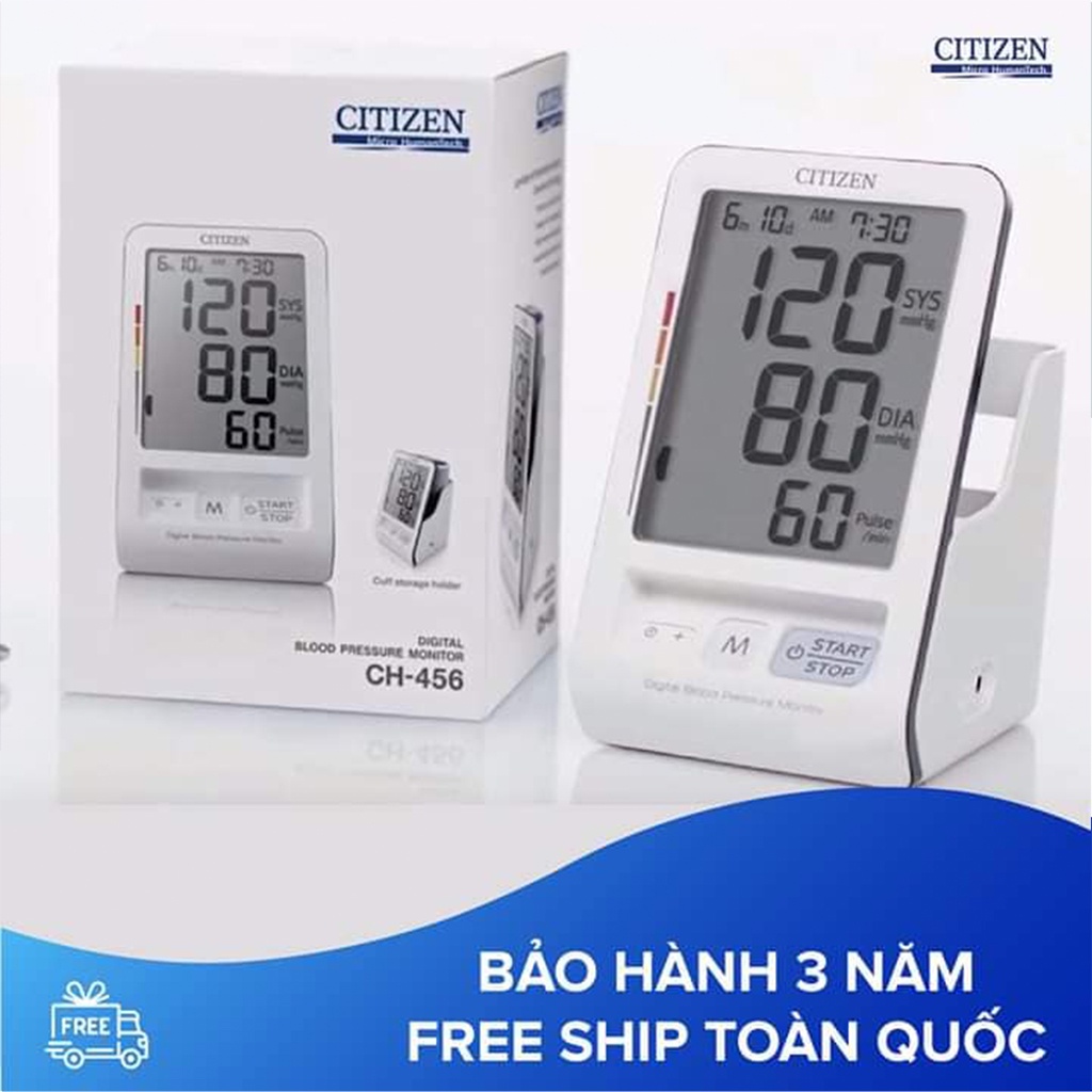 [Thương Hiệu Nhật Bản] Máy đo huyết áp bắp tay Citizen CH456 | Phát Âm Cảnh Báo Khi Nhịp Tim Bất Thường