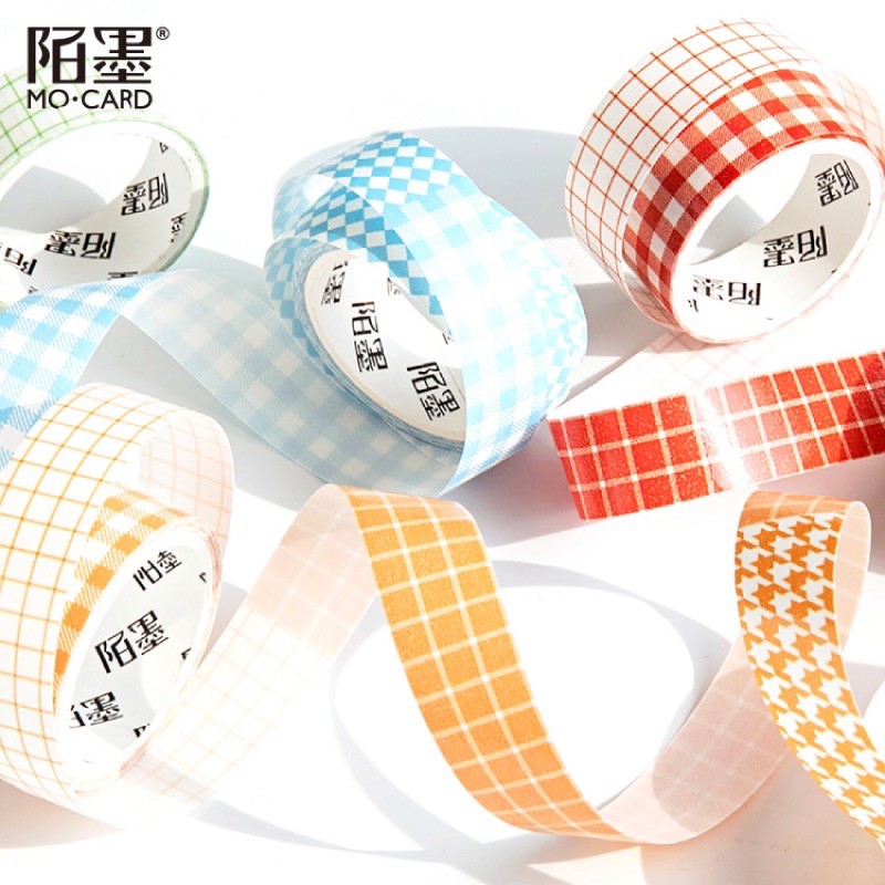 Washi tape băng dính trang trí 5 kiểu lưới caro tiện dụng