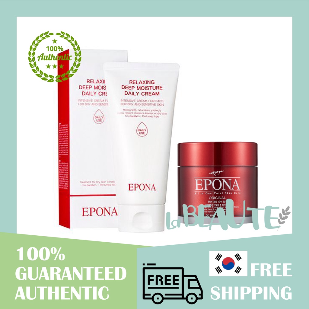 Kem Dưỡng Da Đa Năng Chống Lão Hóa, Dưỡng Sáng Da Chiết Xuất Dầu Ngựa Epona All In One Total Skin Care Intensive 50ml / Daily Cream 130ml