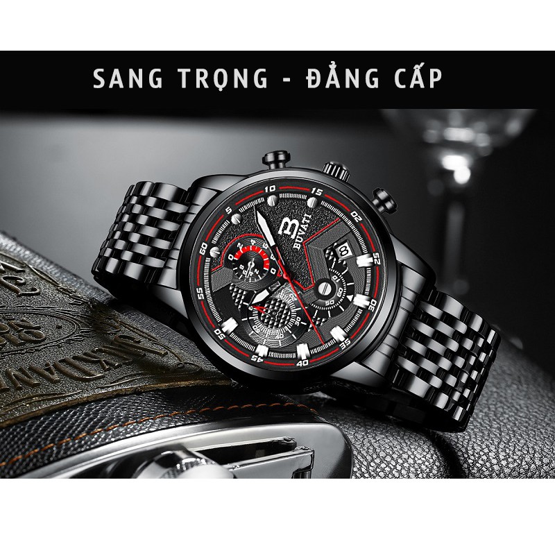 Đồng Hồ Nam BUVATI  6 KIM 3D - Thiết Kế Đậm Chất Anh Quốc - Máy Nhật Siêu Bền - Kính Chống Xước | BigBuy360 - bigbuy360.vn