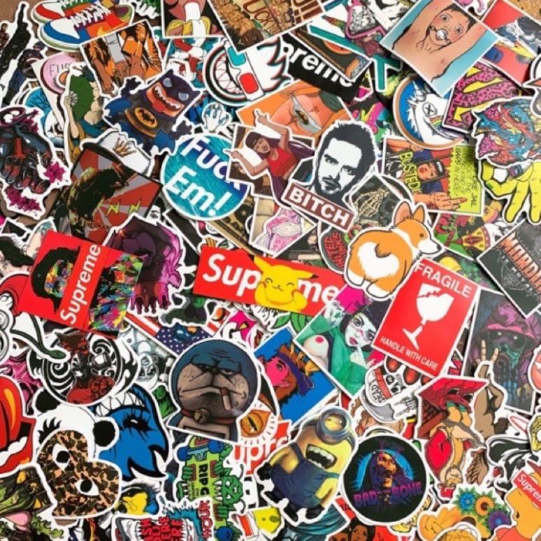 Set Sticker ngẫu nhiên dán trang trí cao cấp chống thấm nước