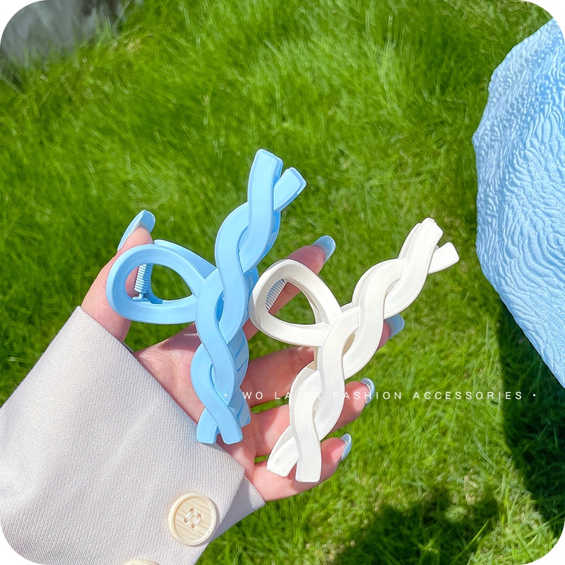 Kẹp bấu tóc bện màu mùa hè thời trang