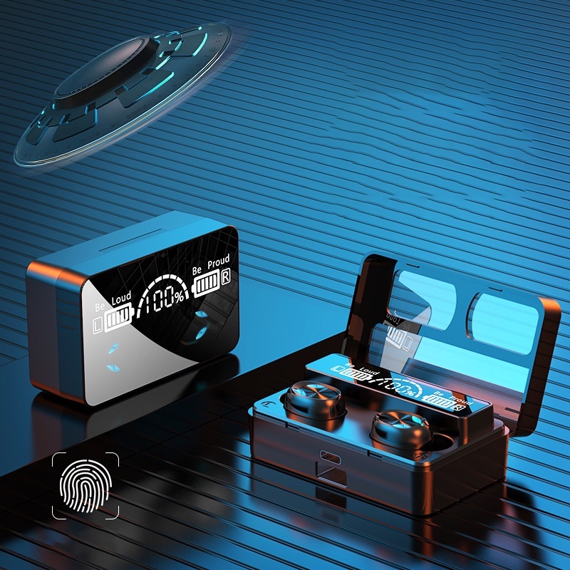 Tai nghe Bluetooth không dây X3 Pro Cao Cấp. Cảm biến vân tay, có hộp sạc lưu trữ, hỗ trợ sạc nhanh