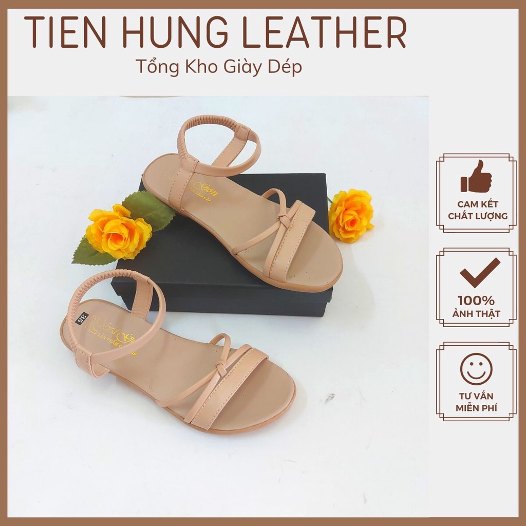 Dép sandal thời trang nữ, xăng đan đế bằng Tiến Hùng TH0007