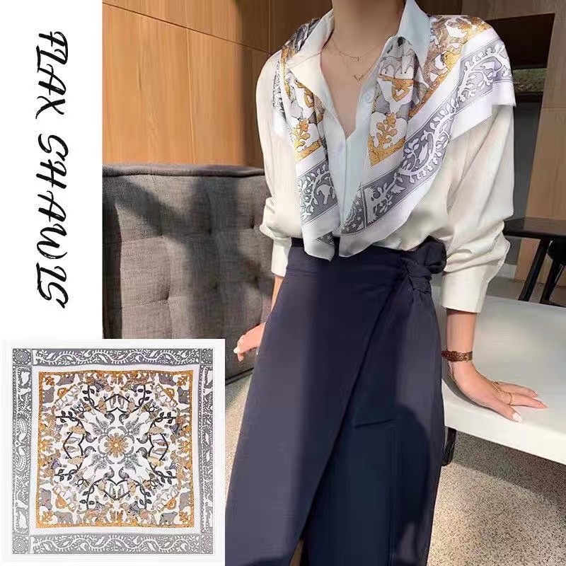 Khăn turban lụa vuông size 70x70cm - Maben