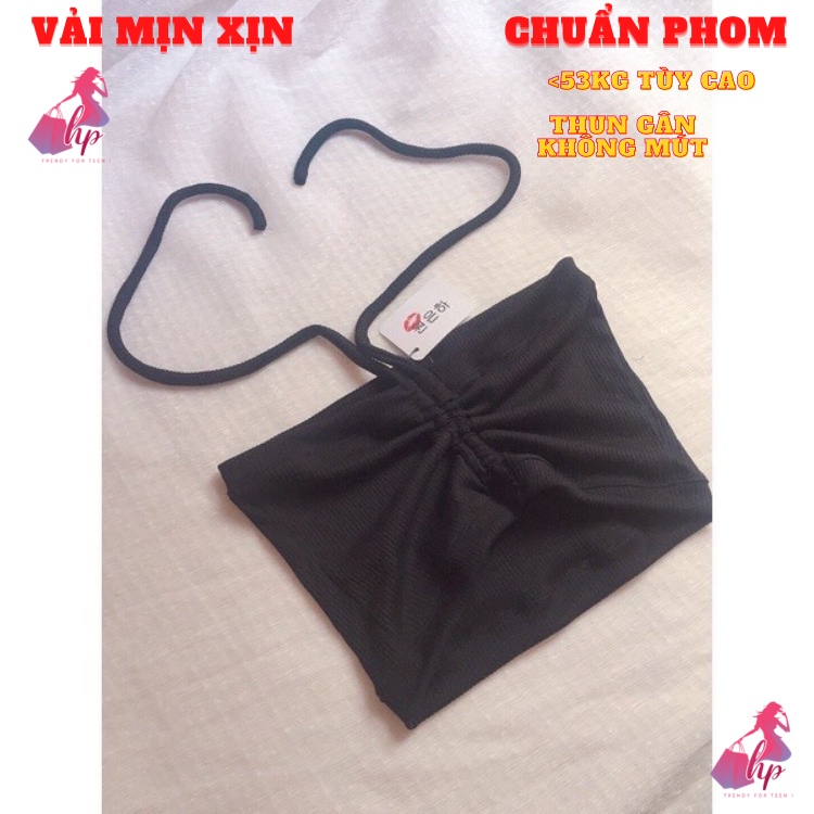 áo nữ croptop rút dây choàng cổ body chất thun gân kiểu hàn quốc thời trang tôn dáng sang chảnh A151