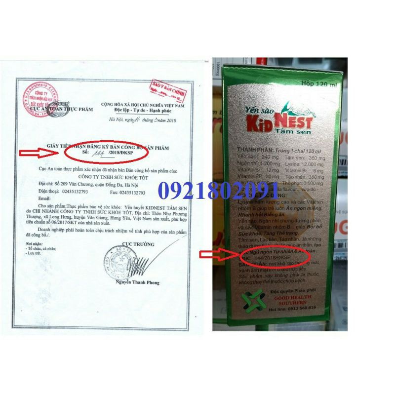 Yến Sào Tâm Sen Kid's Nest ⚡ CAM KẾT CHẤT LƯỢNG ⚡Giúp bé ăn ngon, ngủ ngon hiệu quả Chai 120ml