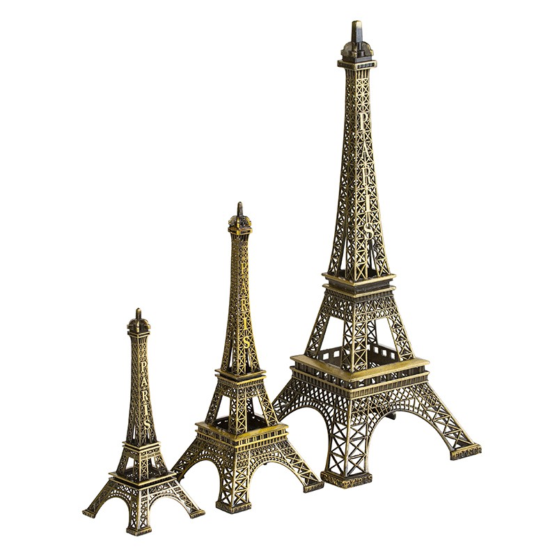 Mô hình tháp Eiffel trang trí có đồng hồ