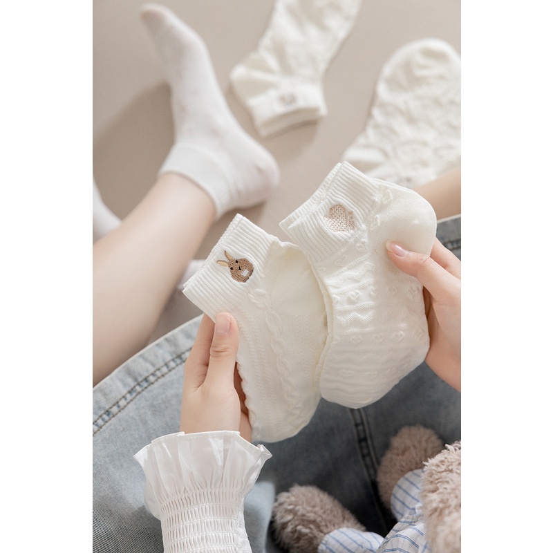 Tất vớ nữ nam cổ ngắn trắng giấy lười dễ thương hàn quốc đẹp TAGU chân thấp nhún đủ màu trơn đen, đỏ, vàng, xám, xanh
