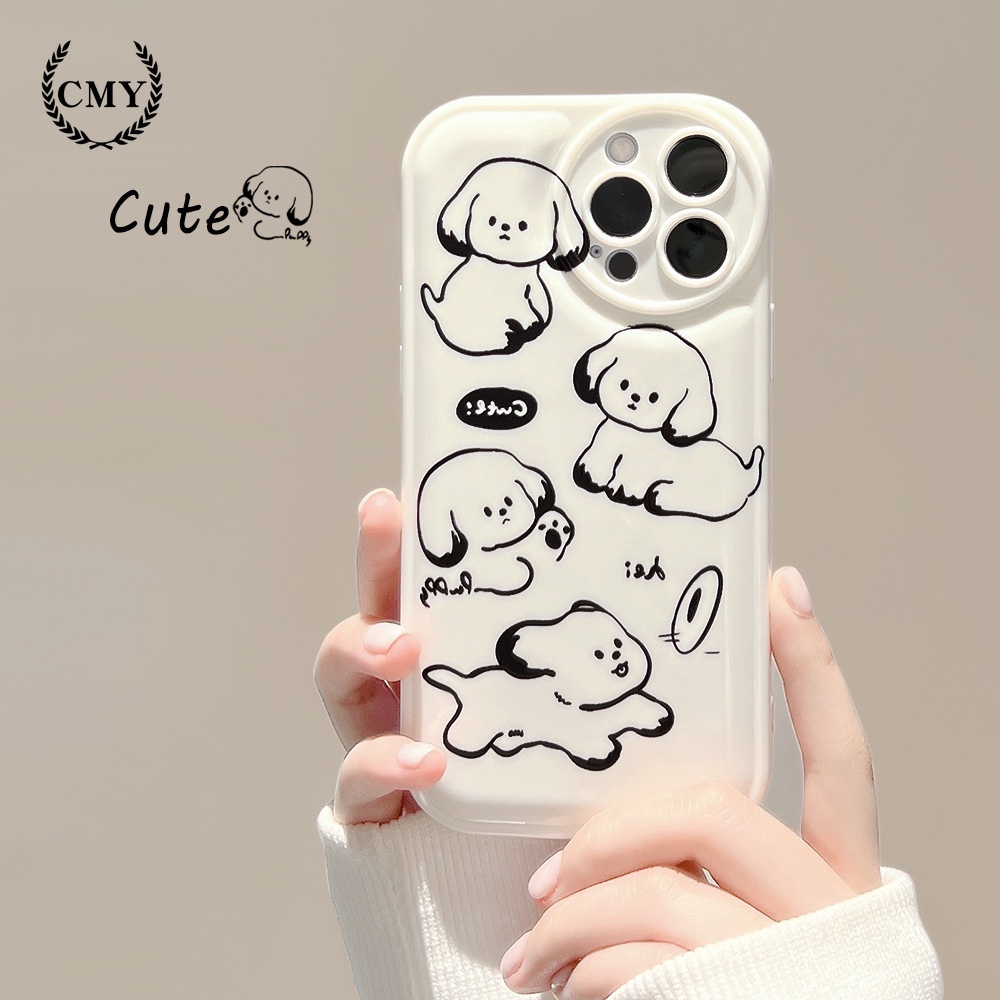 Ốp Điện Thoại tpu Dẻo In Hình Chó Đáng Yêu Chống Sốc Cho iphone 11 12 13 pro max mini XR XS 7 8 plus