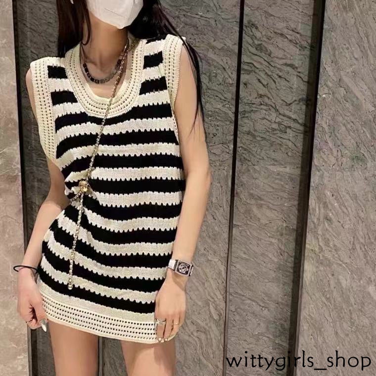 Wittygirls-đầm Dệt Kim Ngắn Sát Nách Phong Cách Hàn Quốc Cao Cấp Mùa Hè Cho Nữ