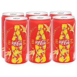 Lốc 6 lon nước ngọt Coca Cola 330ml