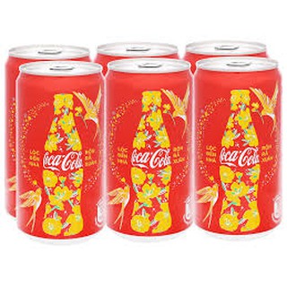 Lốc 6 lon nước ngọt Coca Cola 330ml