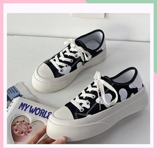 Giày Nữ, Giày Sneaker Nữ Bò Sữa Thời Trang Thể Thao Đẹp Đế Bằng