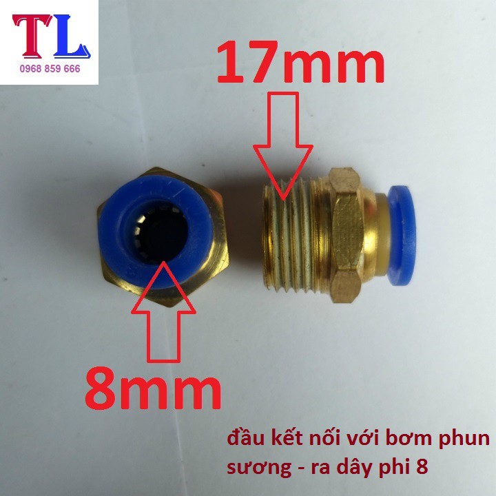 Ốc ren 17/8 trong máy bơm mini phun sương