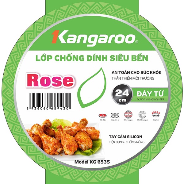 Chảo nhôm chống dính 24cm Kangaroo KG653S