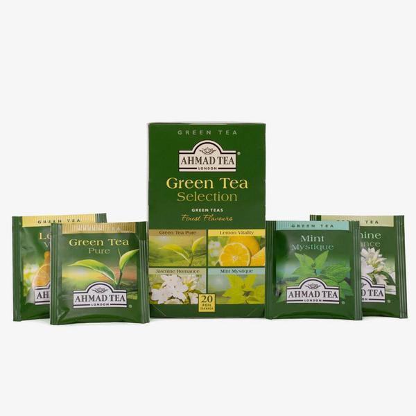 BST 4 vị Trà Xanh (Nhài, Chanh, Bạc Hà, Trà Xanh)  - Ahmad Green Tea Collection (túi lọc có bao thiếc - 20 túi/hộp)