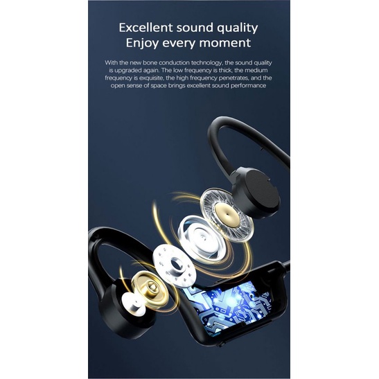 G8 Bone Conduction Tai Nghe Tai Nghe Bluetooth-Tương thích 5.0 Earburds Không Dây Tai Nghe Thể Thao Không Thấm Nước Hỗ Trợ Thẻ TF 『 rccu 』