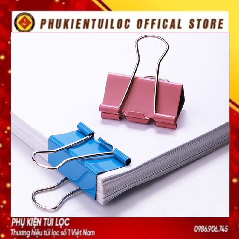 Kẹp Tài Liệu Giấy Tờ Văn Phòng Đủ Size - Kẹp Bướm Nhiều Màu Loại 1- Phukientuiloc.com
