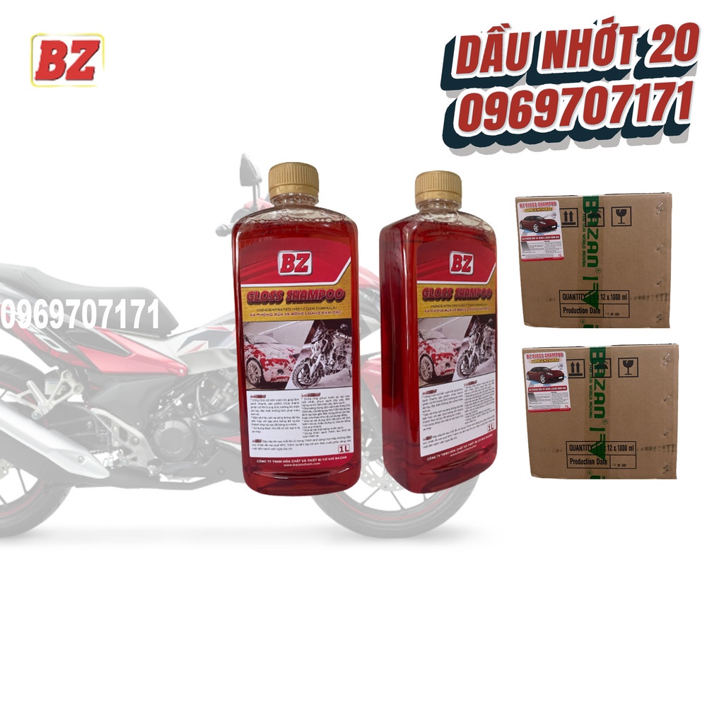 Xà Bông BZ Nước Rửa Xe BZ Gloss Shampoo 1L Siêu Bọt