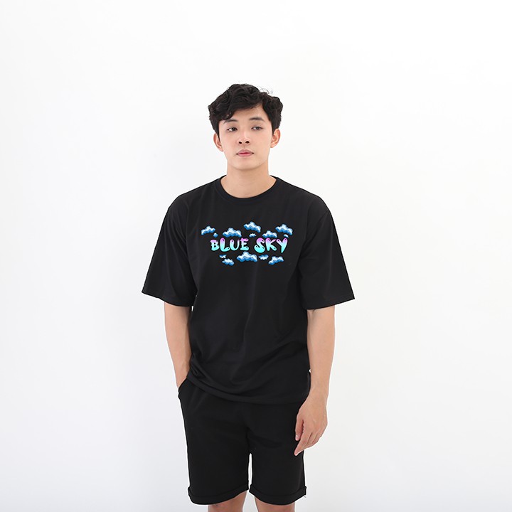 Áo thun tee Blus SKY in hình chim unisex form rộng tay lỡ