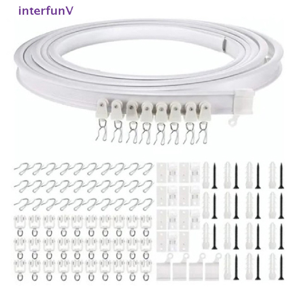 [InterfunV] Rèm Treo Trần Nhà Uốn Cong Linh Hoạt Dài 5M Có Đường Ray Cong Cho Rèm Cửa Sổ [Mới]